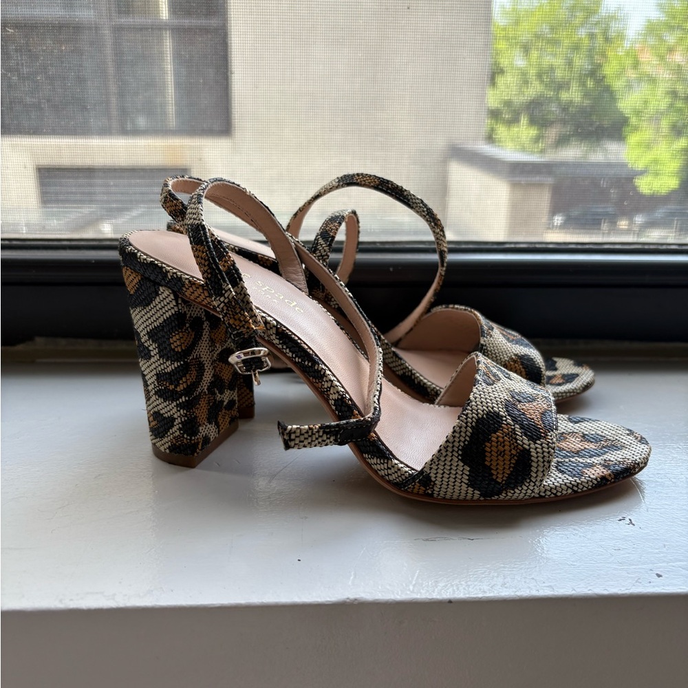 Kate Spade Animal Print Strappy Heels